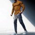 Men's Casual Slim Long-sleeved T-shirt Fitness Running Top Casual Slim Half-zip Men's Long-sleeved Bottoming Shirt