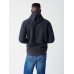 High Pile Fleece Lined Hoodie - Washed Black